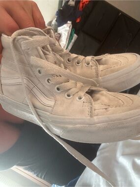 Vans High-Top Canvas Sneakers/ for summer play & running rampid - worn once
